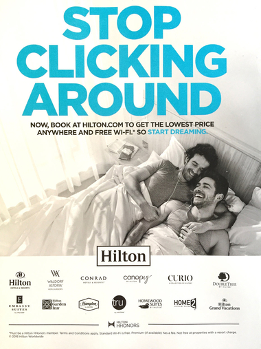 Hilton ad in June issue Hilton ad in June issue
