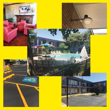 Lobby redecorated, LED lights installed, parking lot resurfaced & exterior painted. Lobby redecorated, LED lights installed, parking lot resurfaced & exterior painted.