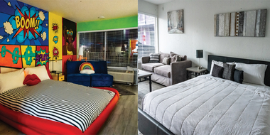 Some of the rooms at the District are themed, but they are all classy and stylish. 