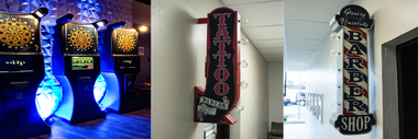 The resort includes plenty of entertainment, as well as a tattoo parlor and a barber shop.