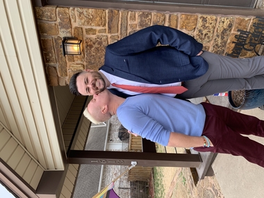 Dr.’s Forbes and Culver sneak a kiss. Photo provided. 