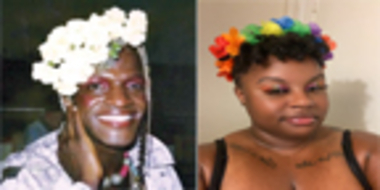 Local activist Chrystyan Cross wears flowers in hair as Marsha P. Johnson did years ago. Photo provided. 