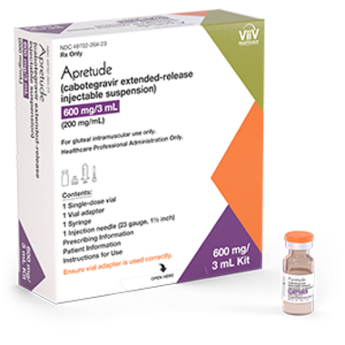 Apretude: >99% effective and superior to oral PrEP in clinical trials. Apretude is an every-other-month injection. GSK photo.