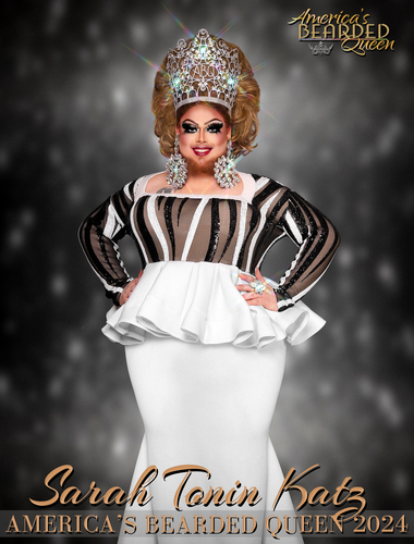 Sarah Tonin Katz, America’s Bearded Queen 2024, from Shreveport, Louisiana. Photo provided. Sarah Tonin Katz, America’s Bearded Queen 2024, from Shreveport, Louisiana. Photo provided.